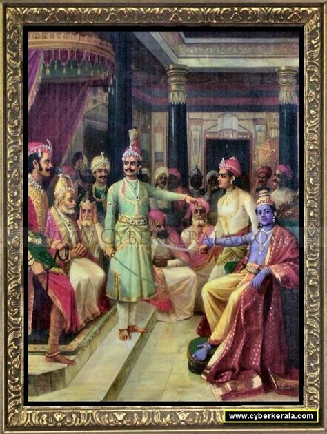 Raja Ravi Varma Oil Painting 7 Sri Krishna As Envoy