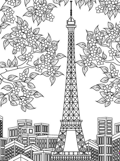 Eiffel Tower Coloring Pages