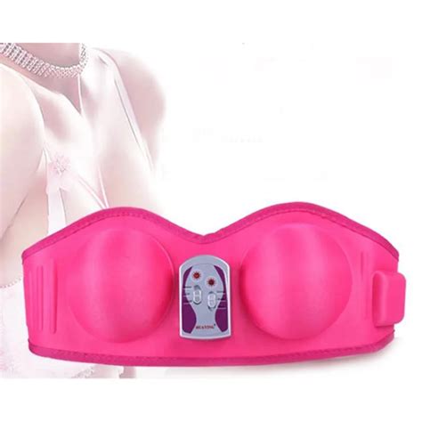 Chargeable Electric Breast Enhancer Enlargement Pulse Relaxation Bra Chest Vibrating Massager