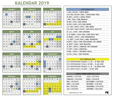 Kalendar 2020 Senarai Cuti Umum Dan Cuti Sekolah Malaysia Calendar