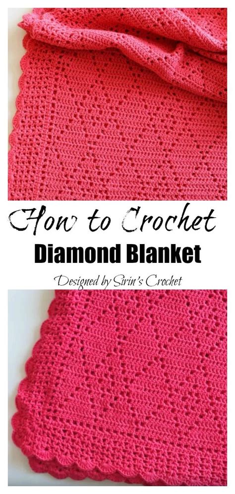 8 Diamond Blanket Free Crochet Pattern Baby Afghan Crochet Patterns
