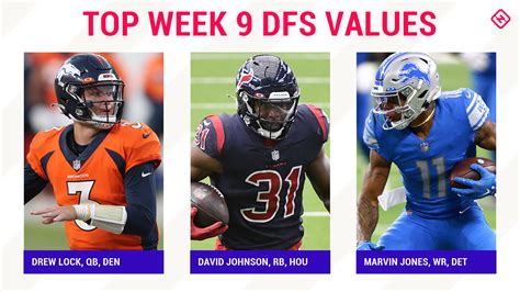 These picks are not big, household names—but diamonds in the rough. Week 9 NFL DFS Picks: Best value players, sleepers for ...