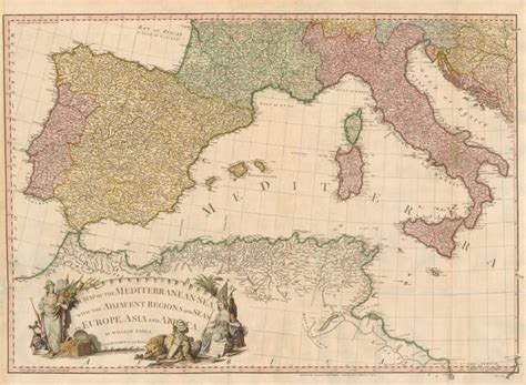 Old World Auctions Auction 133 Lot 538 A Map Of The Mediterranean