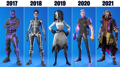 Evolution Of Halloween Skins In Fortnite 2017 2021 Youtube