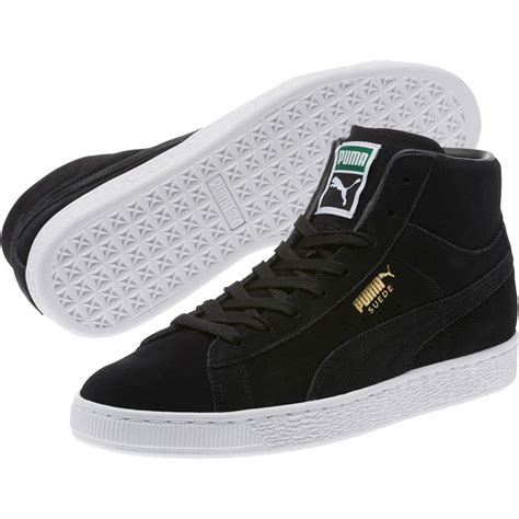 Puma Suede Classic Mid Sneakers In Black For Men Lyst