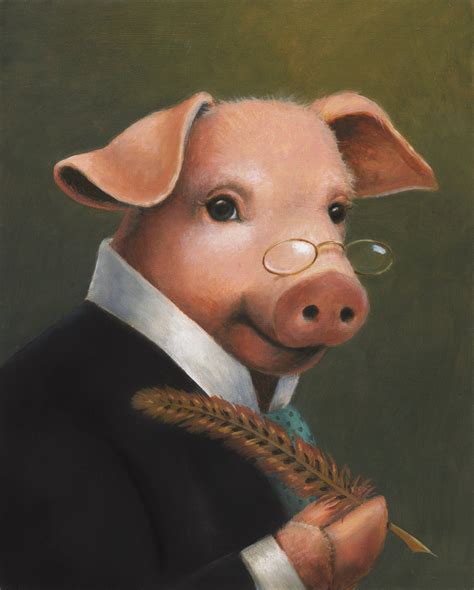 Pig Portrait Print Pig Art Animal Portrait Pig Lover T Etsy