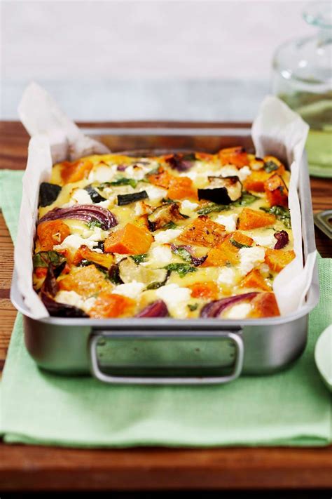Roasted Pumpkin Spinach And Feta Slice Recipe Better Homes And Gardens