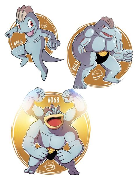 Machop Machoke Machamp By Steven Andrew Furry Art