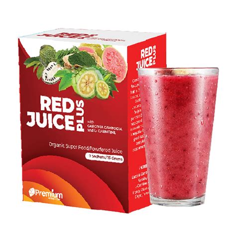Red Juice Plus 7 Sachets Organic Powdered Slimming Juice For Weight
