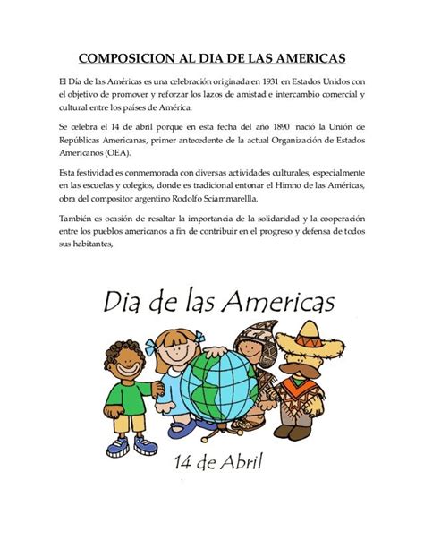 Composicion Al Dia De Las Americas Organizacion De Estados Americanos