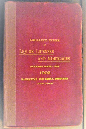 Rare 1905 New York Liquor Licenses Directory Brewers And Distillers