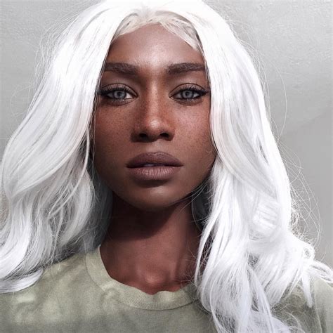 Pin By Brian Ramones On Melvnin Instagram White Hair Dark Skin Hair