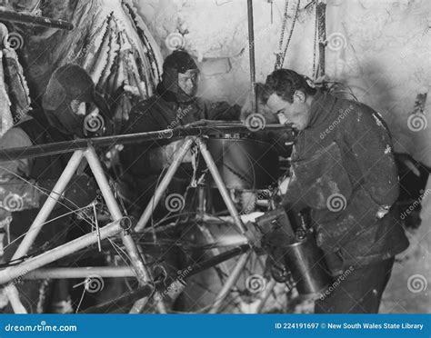 Bickerton Repairs The Air Tractor Antarctica 1912 1913 Frank Hurley