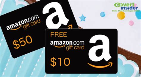 Find the best amazon credit card promotion. Free $10 Amazon Gift Card Promo with $50 Gift Card | Covert Insider