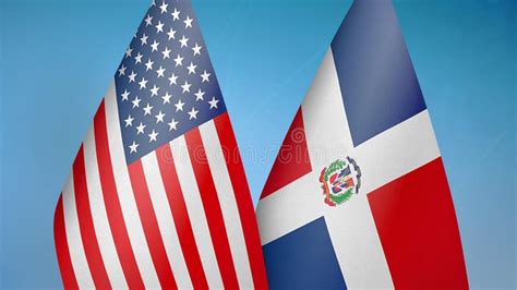 Estados Unidos Y República Dominicana Dos Banderas Stock De Ilustración Ilustración De Cumbre