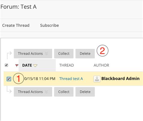 Deleting Threads Usc Blackboard Help