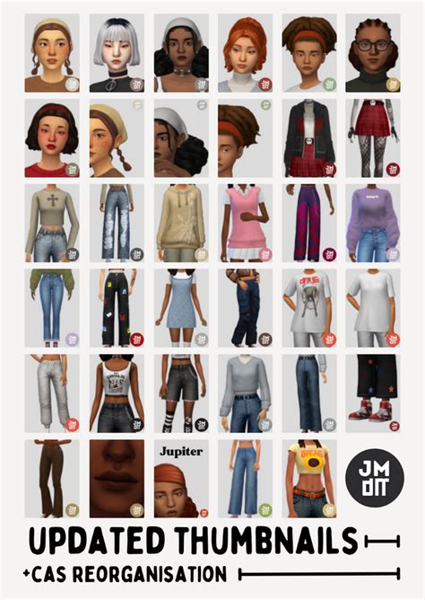 Updated Thumbnails Cas Reorganisation Sims 4 Mm Cc Sims Four Sims 2