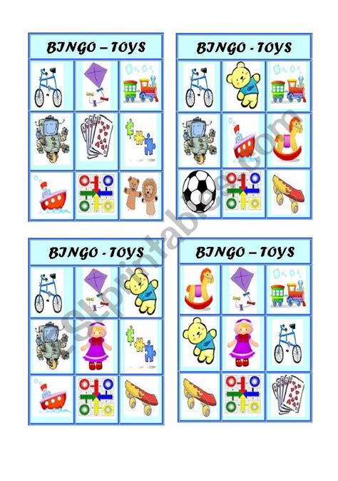 Bingo Toys Part 1 Of 3 Esl Worksheet By Aguila Teaching Kids