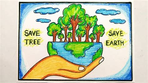 Van Mahotsav Drawing Idea Save Environment Drawing Poster Chart For