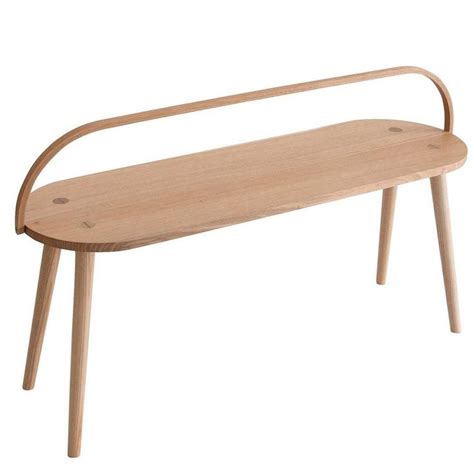 Bucket Bench Modern Long Side Table Or Seat With Bentwood Handle In