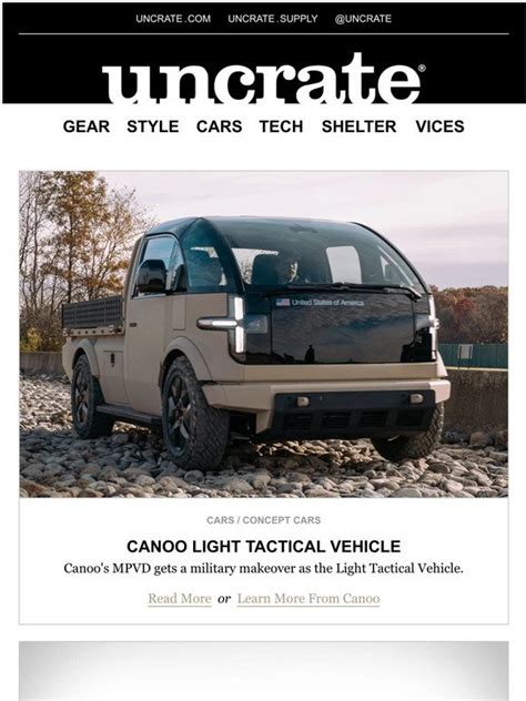 Uncrate Canoo Light Tactical Vehicle And More Milled