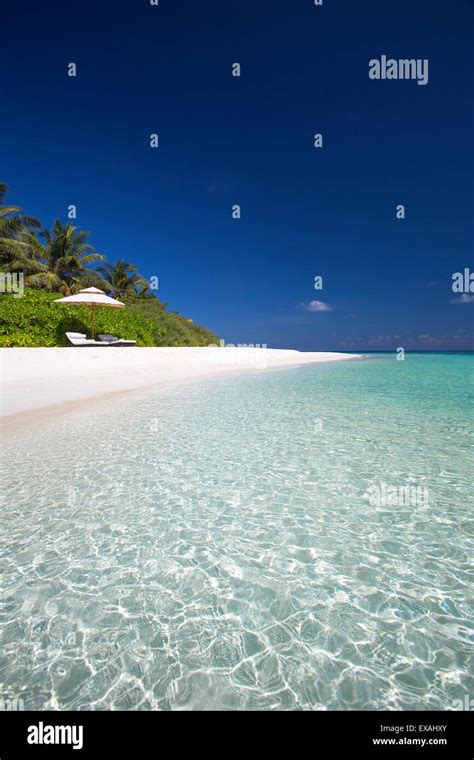 Beach In The Maldives Indian Ocean Asia Stock Photo Alamy