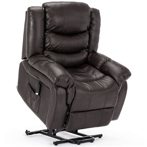 Seattle Electric Rise Real Leather Recliner Armchair Sofa
