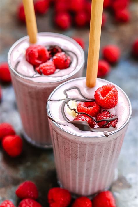 Raspberry Cherry And Cashew Butter Smoothies With A Fresh Ginger Zing