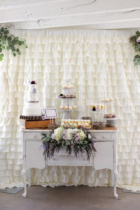 4.6 out of 5 stars 230. Wedding reception dessert table with ruffle backdrop ...