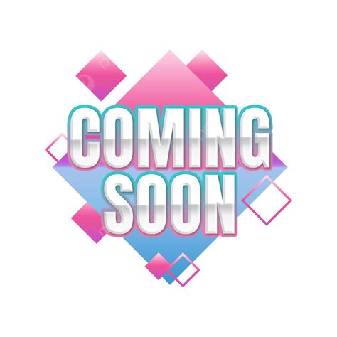 Coming Soon Png Image Coming Soon Blue Pink Gradient With Rectangle