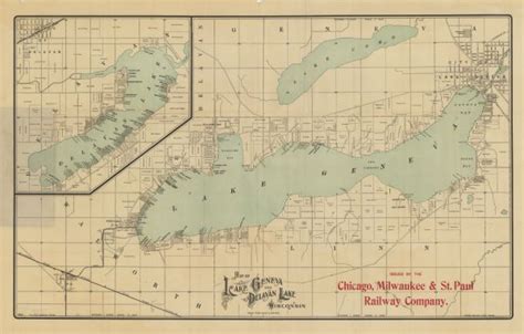 Map Of Delavan Lake Wisconsin Map Or Atlas Wisconsin Historical