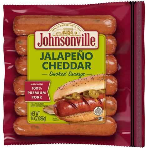 Johnsonville Jalapeno And Cheddar Smoked Sausage 6 Links 14 Oz