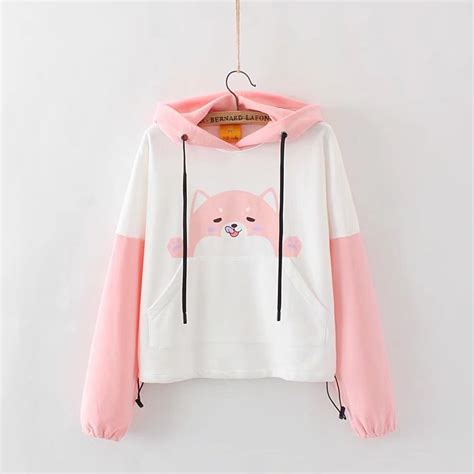 Kawaii Puppy Pocket Hooded Sweaters On Storenvy