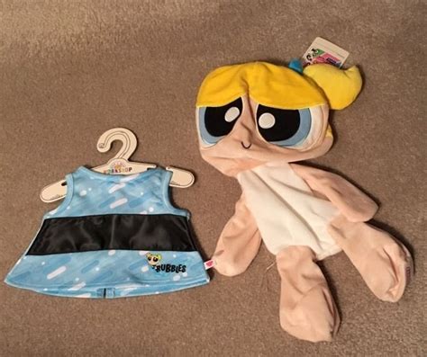 Build A Bear Nwt Powerpuff Girls Bubbles Unstuffed And Outfit Dolls