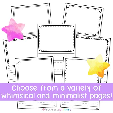 Kindergarten Journal Paper Printable Writing Paper With Drawing Box