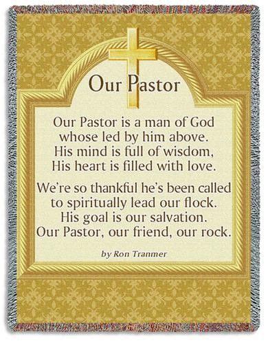 Personalized Our Pastor Inspirational Tapestry Throw Pastor