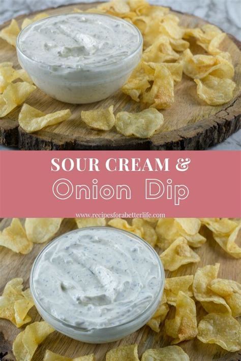 With a fork or whisk, stir the onion dip seasoning into the sour cream until well combined. Quick and Easy Sour Cream and Onion Dip | Onion dip, Sour ...