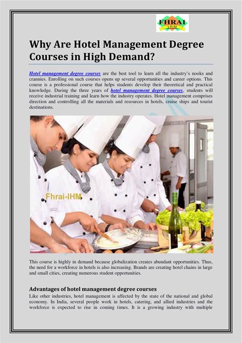 Ppt Why Are Hotel Management Degree Courses In High Demand