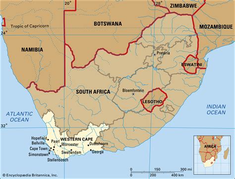 Western Cape South Africa Map Western Cape Birding Route