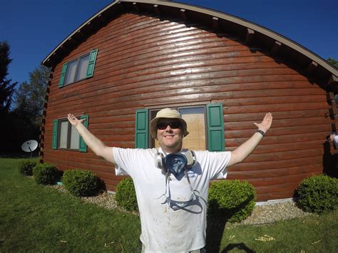 Just add paint is as company of 5 people who really understand the concept of teamwork. Carlisle, PA Cabin Stain Project Profile - with Just Add Paint