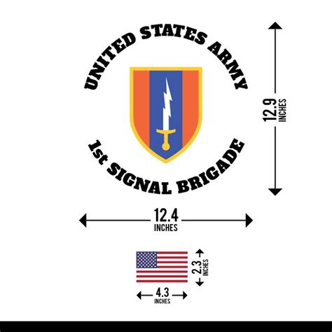 Us Army 1st Signal Brigade Short Sleeve White Polyester T Shirt Decal