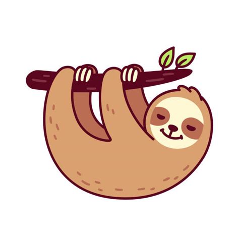 Premium Vector Clipart Kawaii Sloth Cute Sloth Pool P