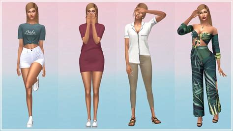 Los Sims 4 Pack De Contenido Personalizado Ropa Para Chica Sim