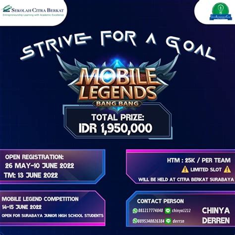 Strive For A Goal Mobile Legends Competition · Eventsurabaya