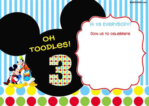 Mickey Mouse Clubhouse Party Invitations Printable Free

