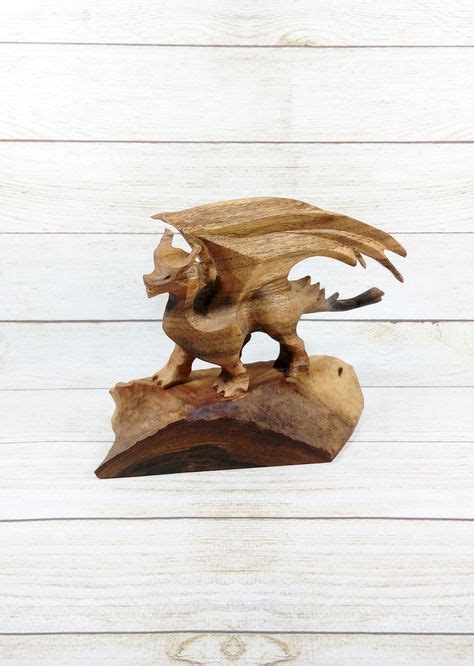 Wooden Decorative Dragon Toy Figurine For Home Decor Wood Sculpture