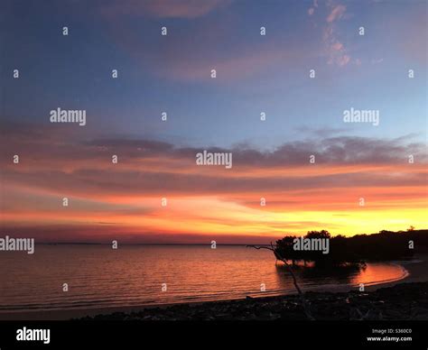 Sunset At East Point Beach In Darwin Australia Stock Photo Alamy