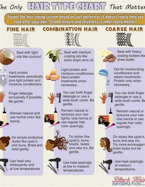 Hair Type Chart 42 Hair Care Infographics