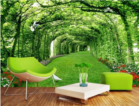 3d Room Wallpaper Custom Mural Park Forest Lawn Decoration Painting