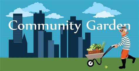Community Garden In City Illustrations Royalty Free Vector Graphics